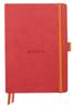 Rhodia Rhodiarama Goal Book Dotted 240 Italian Leather RHODIA Cf117810 Notebook, A5, Grid, Pages, Cover, Coral,