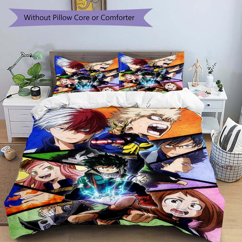 Heroic Adventures Unite Print 3Pcs Bedding Setduvet Cover With 2 Bedropillowcase Home Birthday Gift