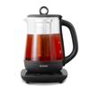 IRIS OHYAMA Electric Glass Temperature Heat Retention After Cleanable Tea Strain Black Kettle, Type, 1.5L, 9-level Adjustment, Setting, Auto-off