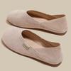 Single Shoes Women's New Flat Bottom One Pedal Lazy Half Slippers Two Wear Grandma Shoes Doudou Shoes Women