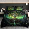 Tree of Life Mystical Green Light Bedding Set All-Season High-Definition Printed Nordic Style Luxury Birthday Gift