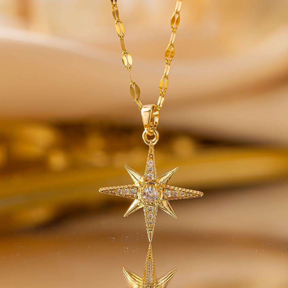 Elegant Full Zircon Copper Necklace Women Simple Exquisite Collarbone Chain Luxury Micro Inlaid Jewelry Gift
