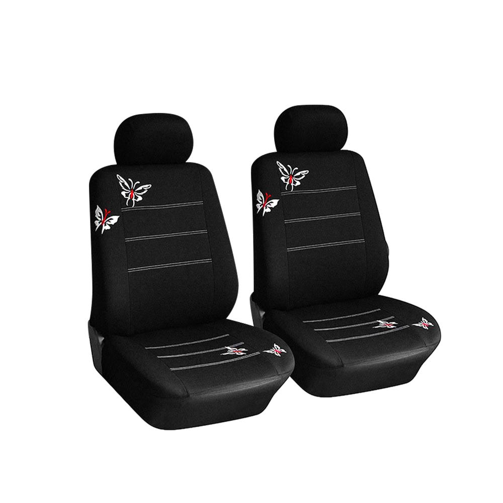 Butterfly Embroidery 4/9Pcs Set Car Covers Mat Protect Universal Fit Truck Suv Van Car Seat Protector Cushion Front Rear Car Seat Covers Set