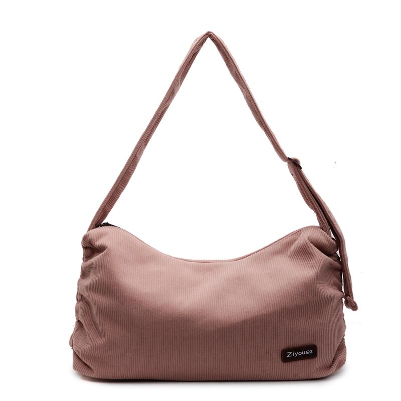 Corduroy Tote Bag Women's Large Capacity Crossbody Bag Shoulder Bag Underarm Bag