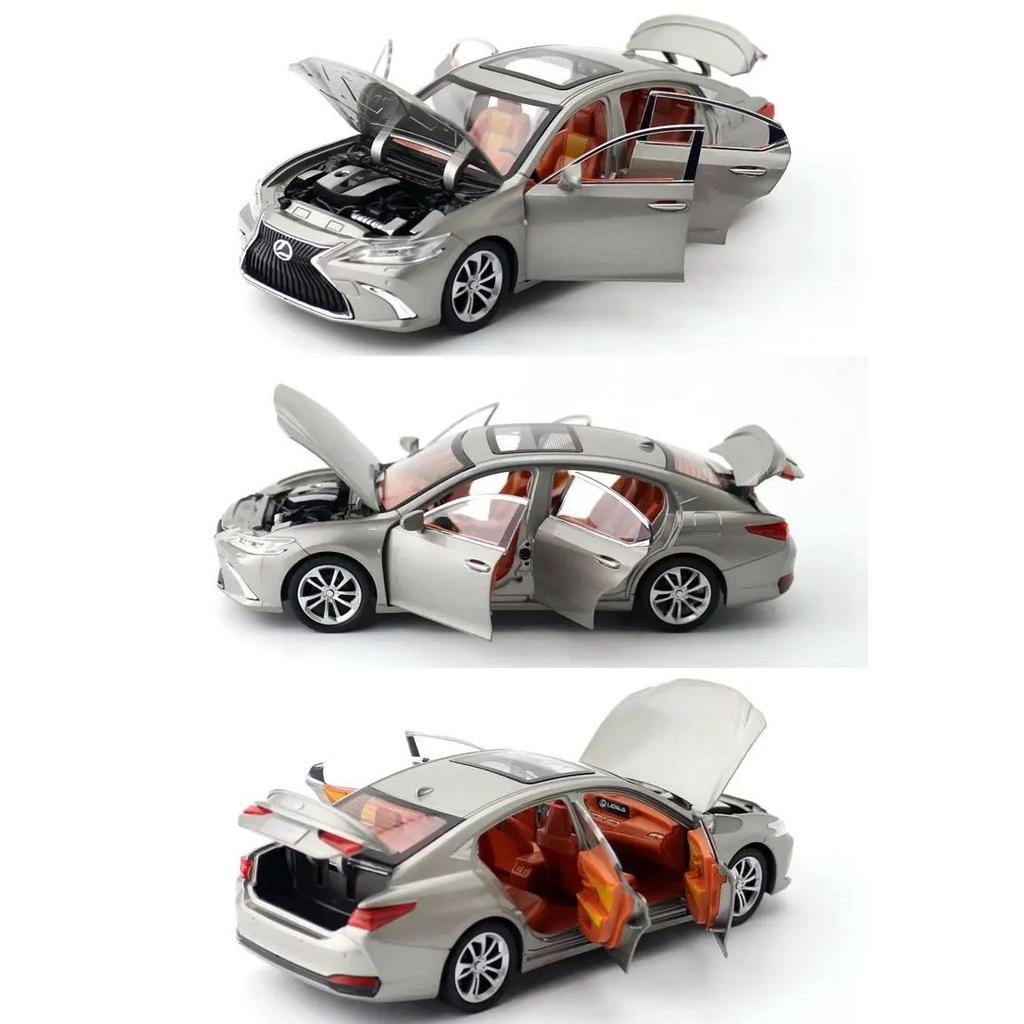 1/24 Lexus ES300h Car Toy for Children Diecast Miniature Model Pull Back Sound & Light Door Openable Collection Gift for Boys