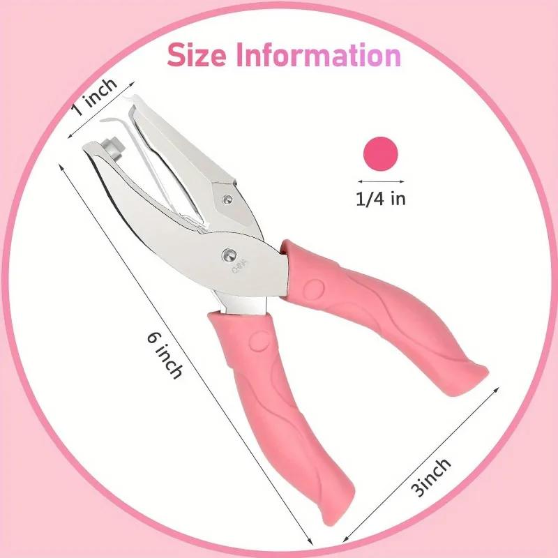 1/2 шт. Ручной дырокол для бумаги в форме сердца/звезды/круга, 1/4 дюйма, металлическое одно отверстие с мягкой ручкой для бирок, билетов на одежду