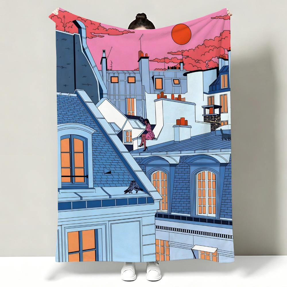 Artist CCosmo DDanchin HHamard Throw Soft Warm Flannel Throw Blanket Multiuse for Sofa Bed Office Nap