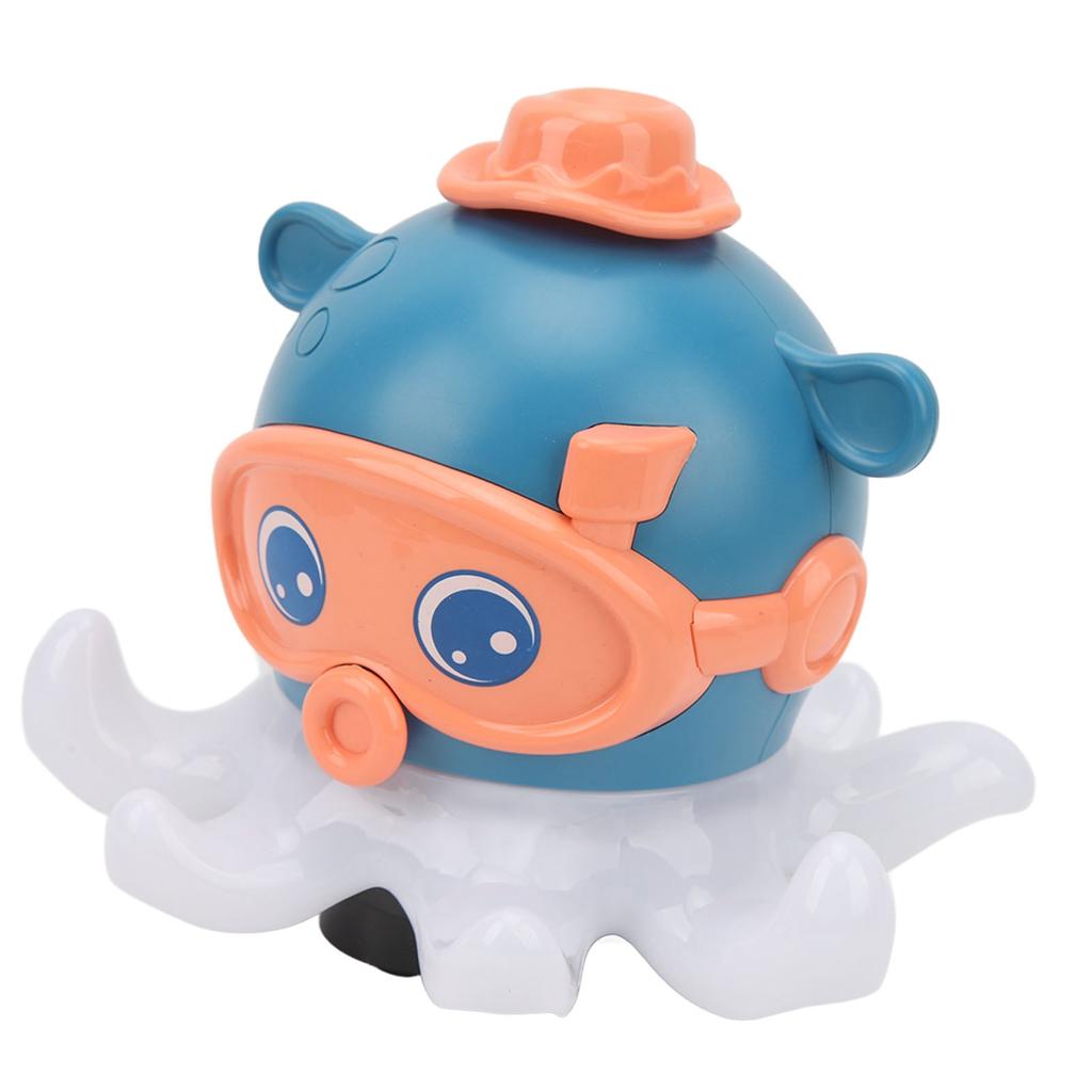 Игрушка плавающий шар для малышей Электрическая игрушка для ванной в виде осьминога Музыкальный свет Образовательная водная игрушка для мальчиков Синий