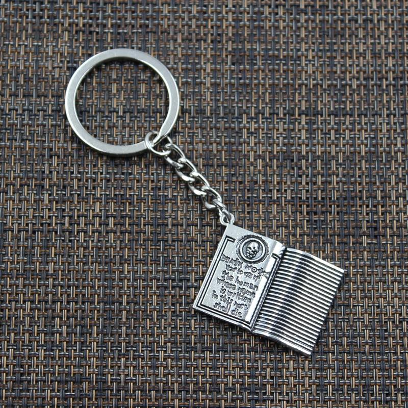 Новый брелок 32x24 мм, книга, тетрадь смерти, подвески, сделай сам, мужской автомобильный брелок для ключей, кольцо-держатель, сувенирное ювелирное изделие, подарок
