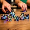 7x Glowing Polyhedral Dice Set for Tabletop Game Party Supplies Role Playing