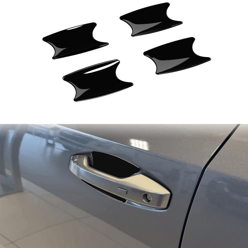For Nissan Kicks 2024 2025 2026 ABS CarbonFiber Silver Car door handle bowl pull cover door bowl sticker Exterior Accessories