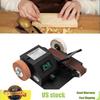 350W Electric Mini Belt Sander, Infinitely Adjustable Speed Benchtop Polishing Sander with 10PCS Abrasive Belt & Digital Display