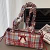 Casual Niche Plaid Corrugated Bag Women's 2025 New Messenger Bag Fashion Casual Shoulder Armpit Bag