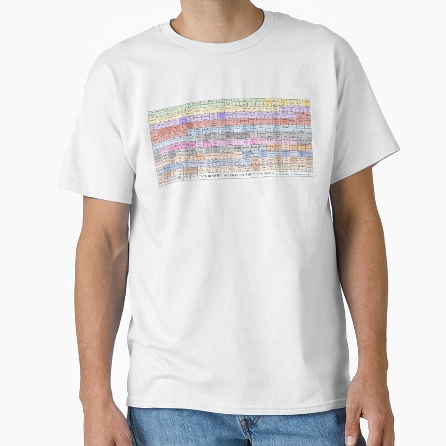 Taylor Swift: The Eras Tour Surprise Song Complete Chart Classic T-Shirt