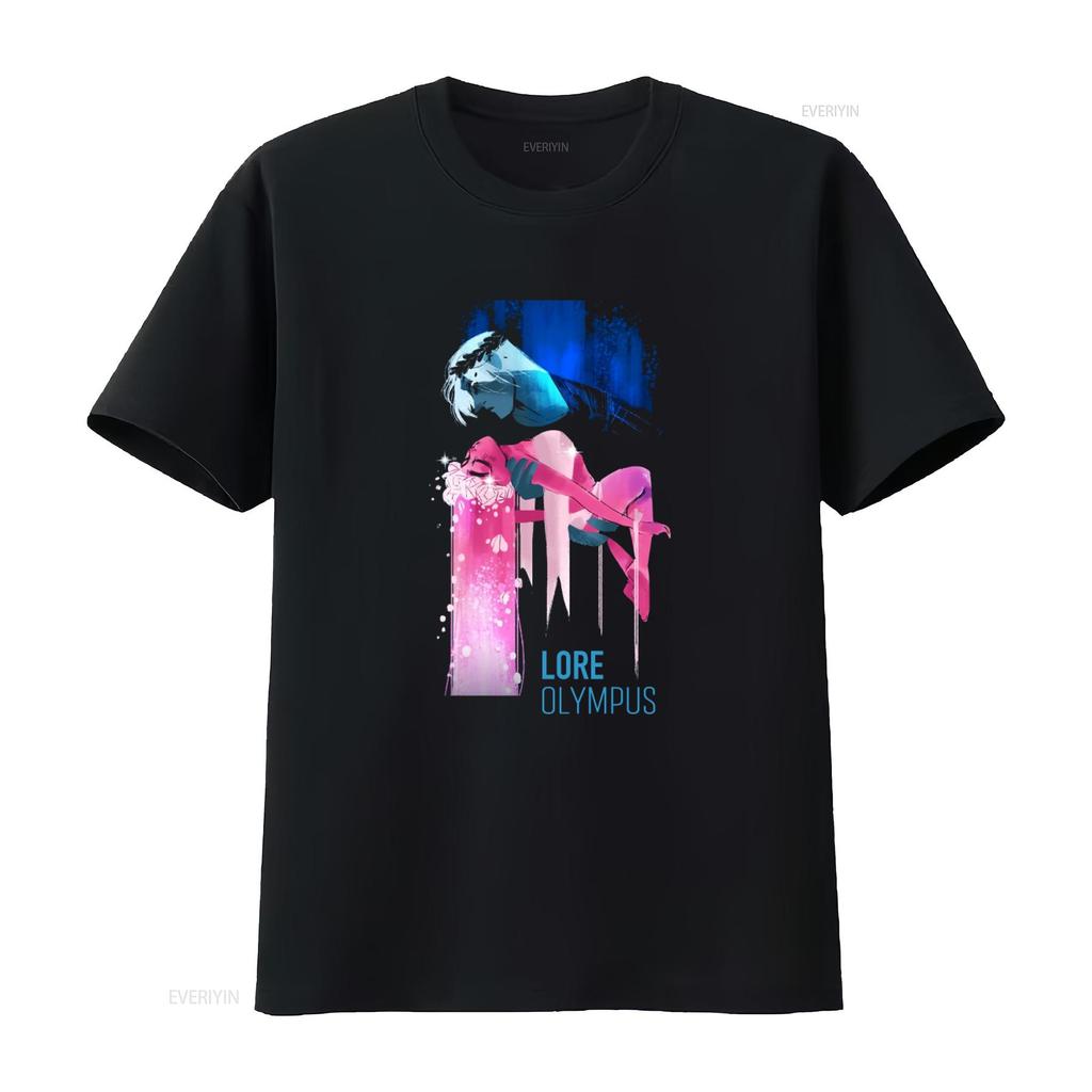 AOL Lore Olympus Аид Персефона Принт Свободный крой Футболка для девочек винтажная Стирка дизайнерская одежда с принтом удобная