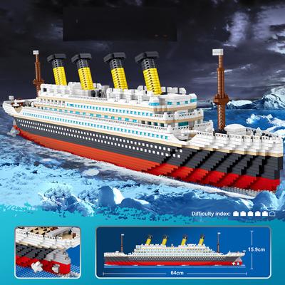 4080 шт., Титаник, круизный корабль, кирпичи, модель блоков, модель, рождественский подарок для детей, взрослых, без коробки