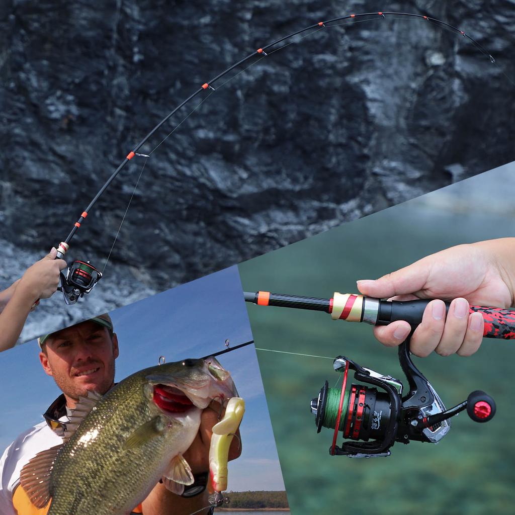 SOUGAYILANG Удочка Спиннинговая удочка Портативная сверхлегкая удочка Углеродная удочка для пресноводной морской рыбалки Снасти