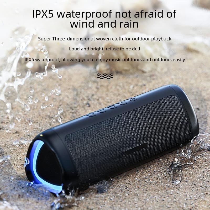 Портативный TWS-динамик Cerberus Bluetooth 5.3 с цветной подсветкой и HD-звонками, водонепроницаемый
