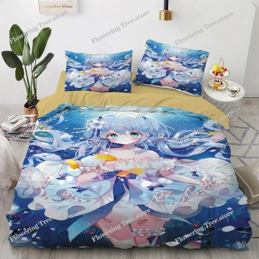 Комплект постельного белья Anime kawaii Япония Аниме loli Пододеяльник Детская спальня Мультфильм 3D Печатный пододеяльник Подарок в спальню