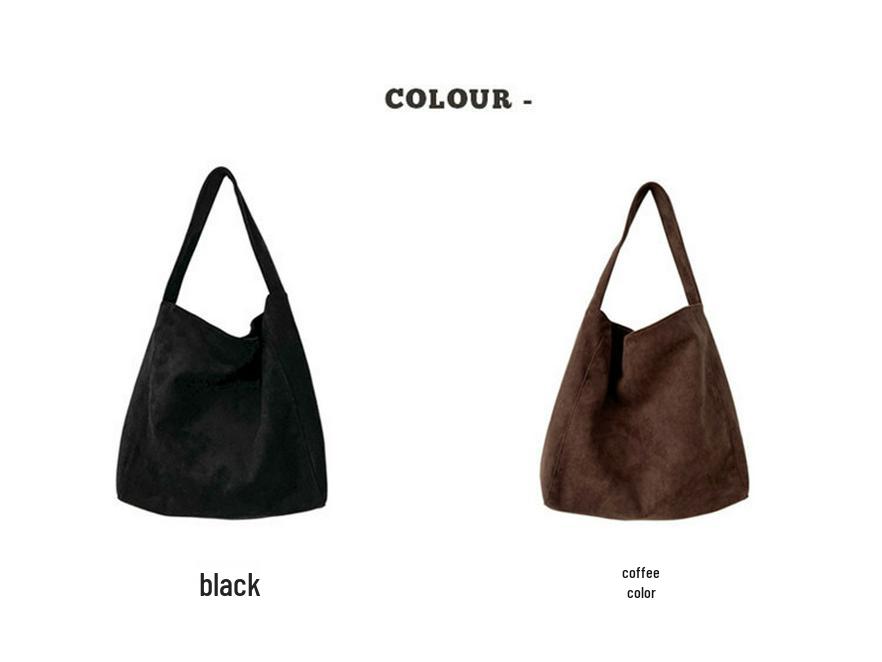 2025 Модная женская однотонная сумка-тоут через плечо