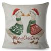 Multi Size Vibrant Print Pillow Cover Vintage Farm Goose Floral Duck Countryside Waterfowl Sofa Decor Cushion