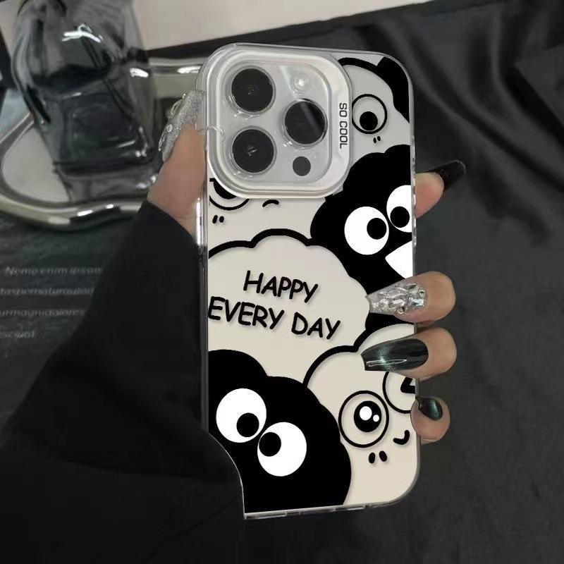 Happy Briquettes Are Suitable for Iphone15plus Mobile Phone Case Cartoon 14promax Cool 1312 Matte 11
