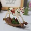 Painting Christmas Rocking Horse Cartoon Horse Figurine Fashion Resin Horse Statue  Party Supplies