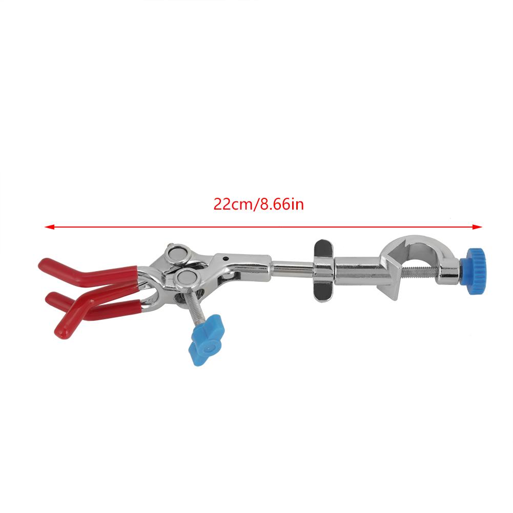 Регулируемый трехзубчатый поворотный зажим для колбы лабораторный держатель для пробирок конденсатор для лаборатории