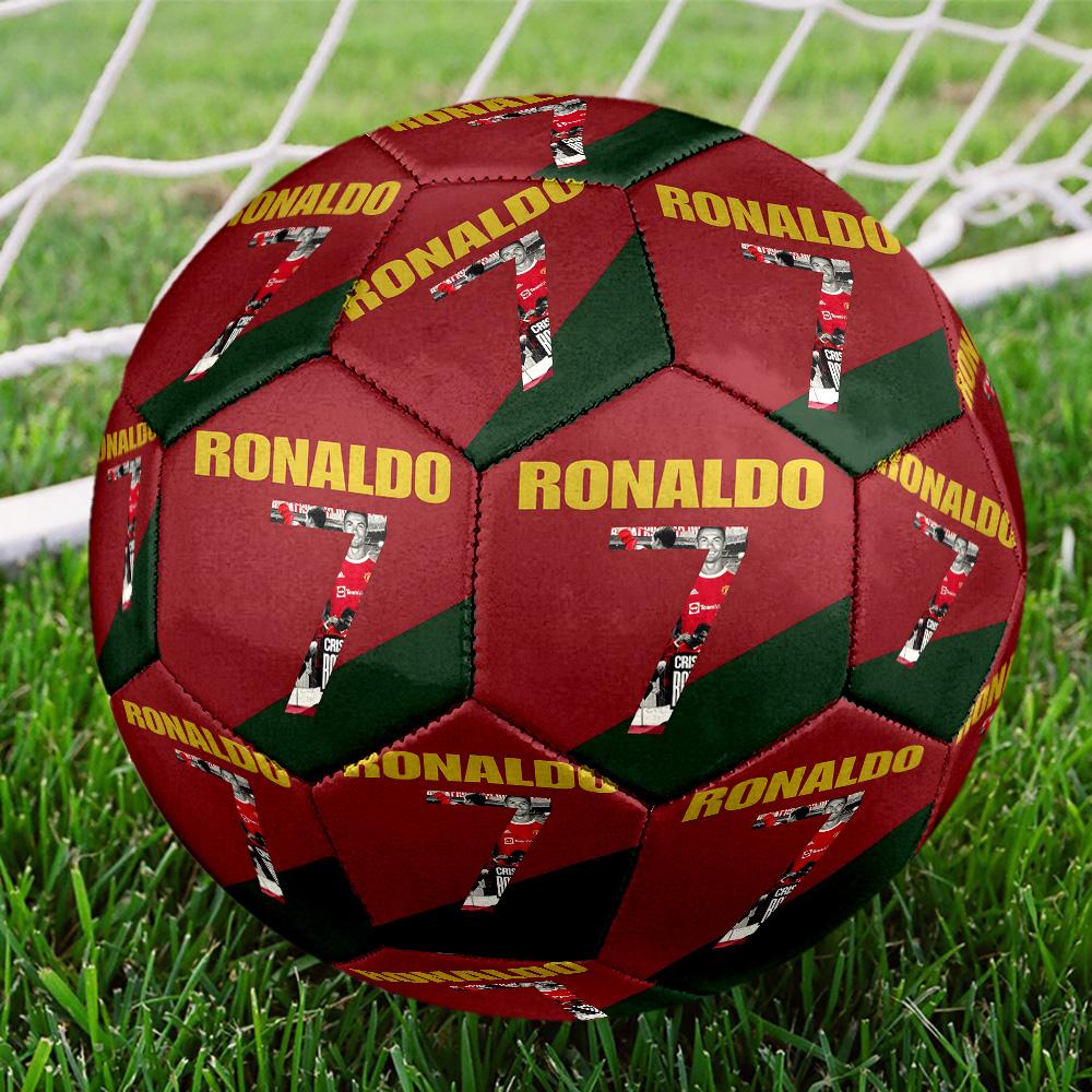 Ronaldo's Iconic Strike Size 5 Soccer Football Machine Sewn Indoor/Outdoor Universal Football Perfect Commemorative Gift for Soccer Lovers