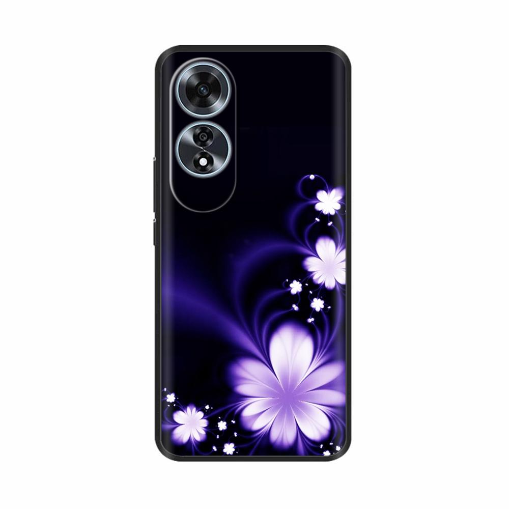 For Oppo A60 4G Case Love Heart Butterfly Soft Silicone Painted Back Cover For Oppo A60 OppoA60 4G Phone Shell Housing Fundas