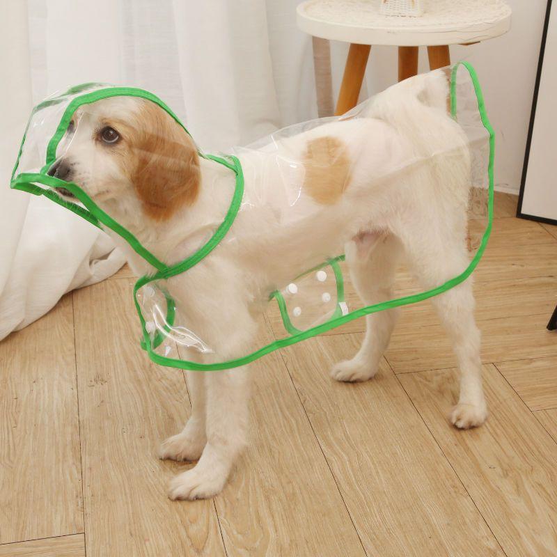 Однотонный дождевик для домашних животных для маленьких и средних собак, непромокаемый пончо для щенков, плащ-дождевик, пудель, одежда-талисман, chubasquero perro