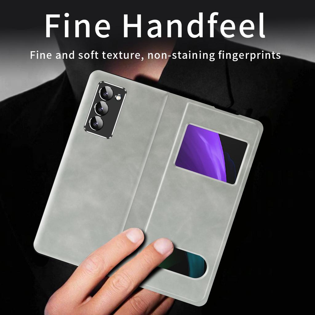 Нескользящий кожаный чехол с защитой от падения для Samsung Galaxy Z Fold4 5g Fold3 Fold2 Fold4 Fold 4 2 Zfold4 Fold 3, чехол с полным покрытием