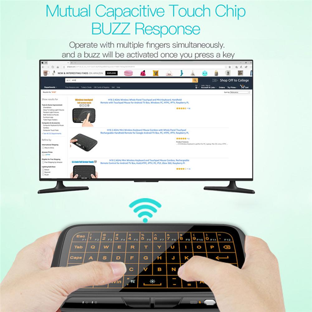 2,4 ГГц клавиатура Air Mouse USB Dongle Receiver полноэкранная сенсорная QWERTY-клавиатура Plug And Play Smart Air Mouse Keyboards для IPTV