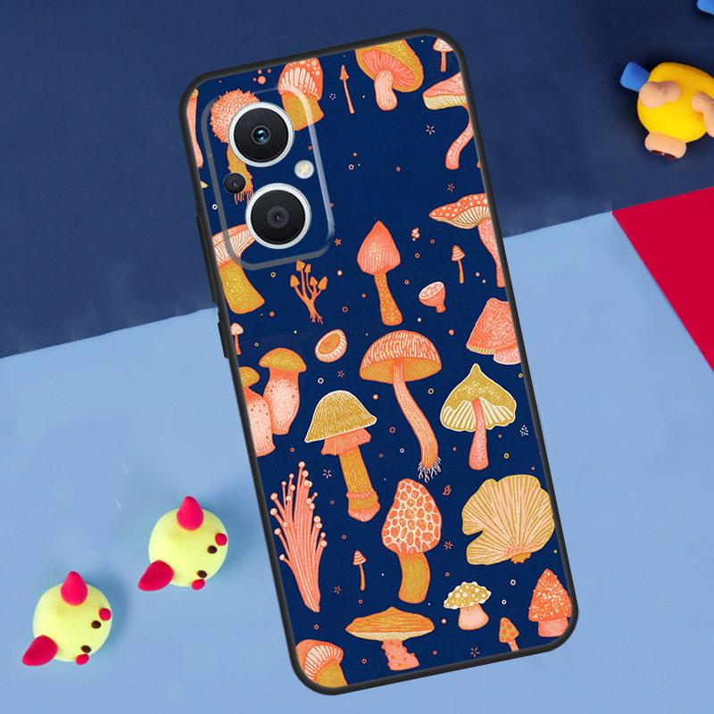 Чехол Mushroom для OPPO Reno 14F 13F 12F 11F 10 11 12 13 14 Pro 8T 7 8 Lite OPPO Find X6 X5 X8 X9 Pro
