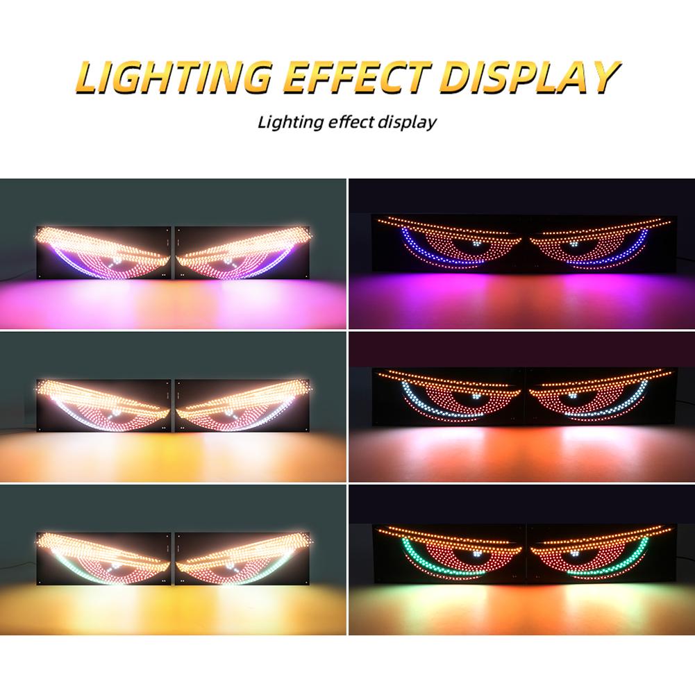 2 шт. модернизированный автомобильный светодиодный декоративный фонарь Devil's Eye, задний предупреждающий фонарь для переднего окна, красный атмосферный фонарь Devil Eye, аксессуары для украшения автомобиля