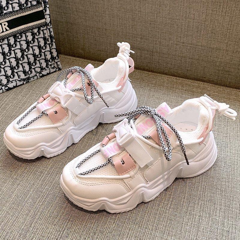 Модные повседневные женские кроссовки, универсальные женские кроссовки для активного отдыха 2024 года, новые кроссовки на платформе, женские массивные туфли