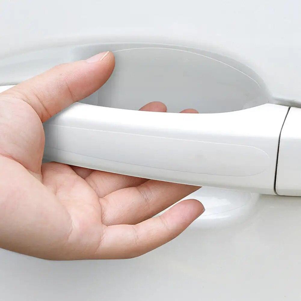 8 Pcs TPU Car Door Bowl Anti-scratch Sticker Clear Door Bowl Handle Protection Sticker Paint Surface Film Car Accessories