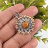 Yellow Tiger Eye Handmade Gemstone Pendant, 925 Solid Sterling Silver Pendant Antique Jewelry, Pendant For Engagement Gift