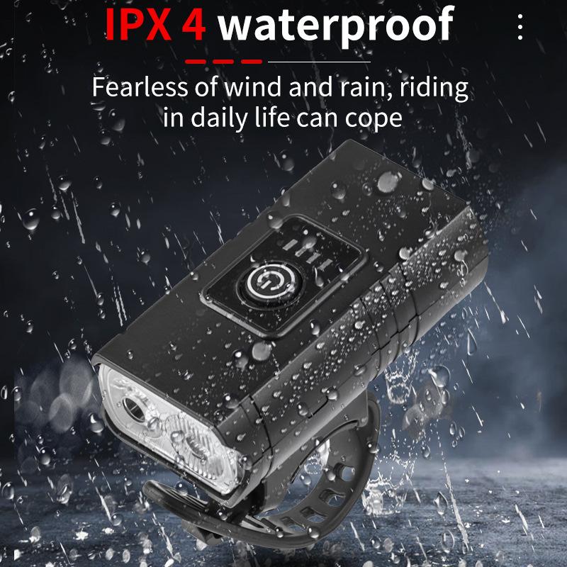 Двойной светодиодный велосипедный фонарь XPE, перезаряжаемый через USB, портативный, заливающий и точечный свет для езды на велосипеде на открытом воздухе