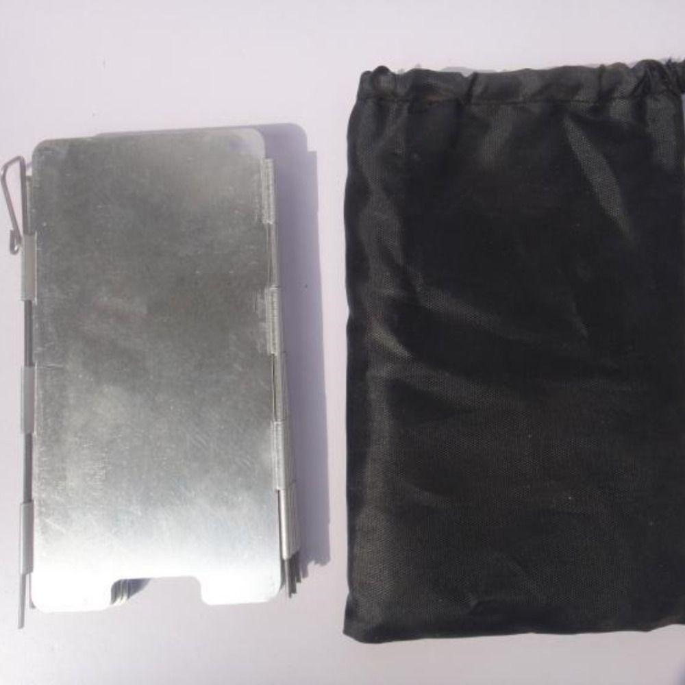 Aluminum Camp Stove Windshield 9 Plates Camping Equipment Camping Cooking Wind Shield Camping