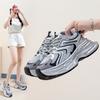 Женские кроссовки модные на шнуровке новые дышащие сетчатые туфли для отдыха на толстой подошве удобные нескользящие кроссовки для бега на открытом воздухе 2025