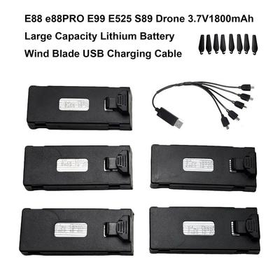 Черный литиевый аккумулятор для дрона E88 e88PRO E99 E525 S89, запасные части, аксессуары