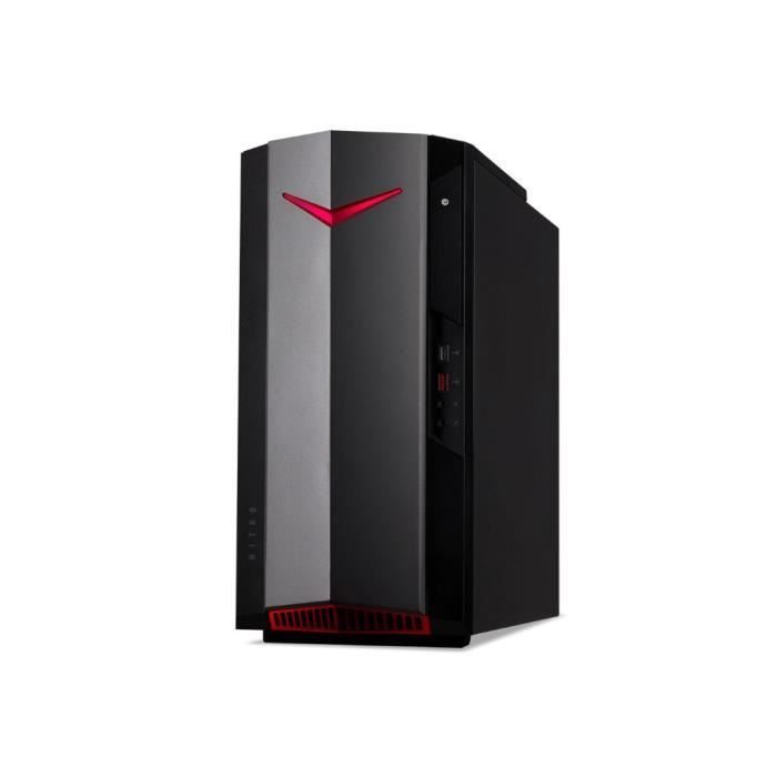 Pc acer gaming nitro n50-640 intel core i7-12700f 32go 1to ssd nvidia rtx 3060ti 8go win 11 das noir