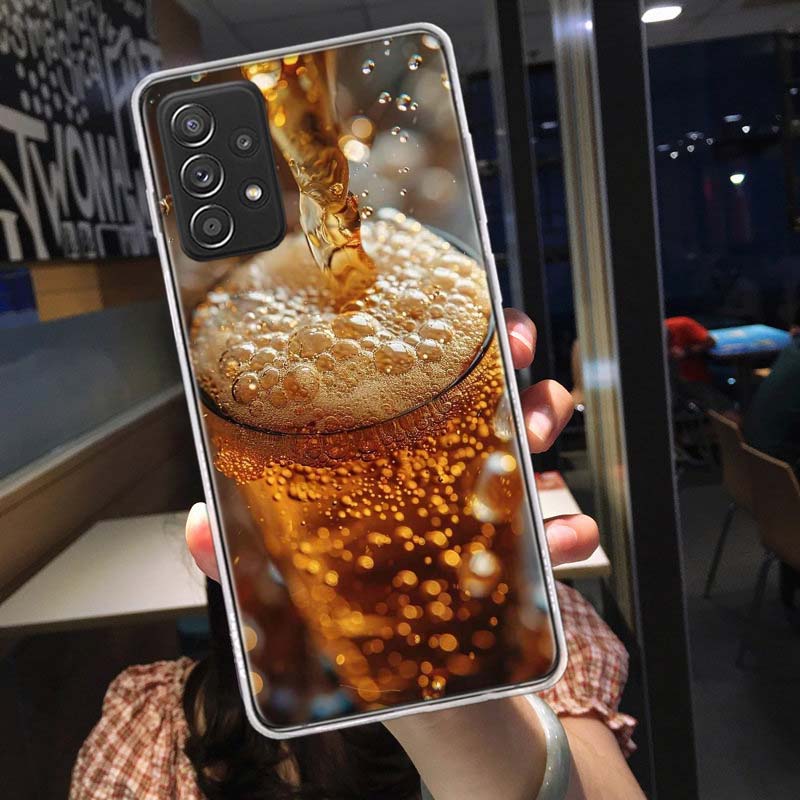 Свежий Холодный Пиво Чехол Для Телефона Для Samsung A15 A25 A35 A55 Galaxy A12 A22 A32 A52S A72 A05S A02S A42 J6 J4 A6 A7 A8 A90 A80 J8 A9