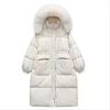 Fur Collar Duck Down Coat Outerwear Long Puffer Coat Warm Fluffy Parkas Loose Winter Coat Women
