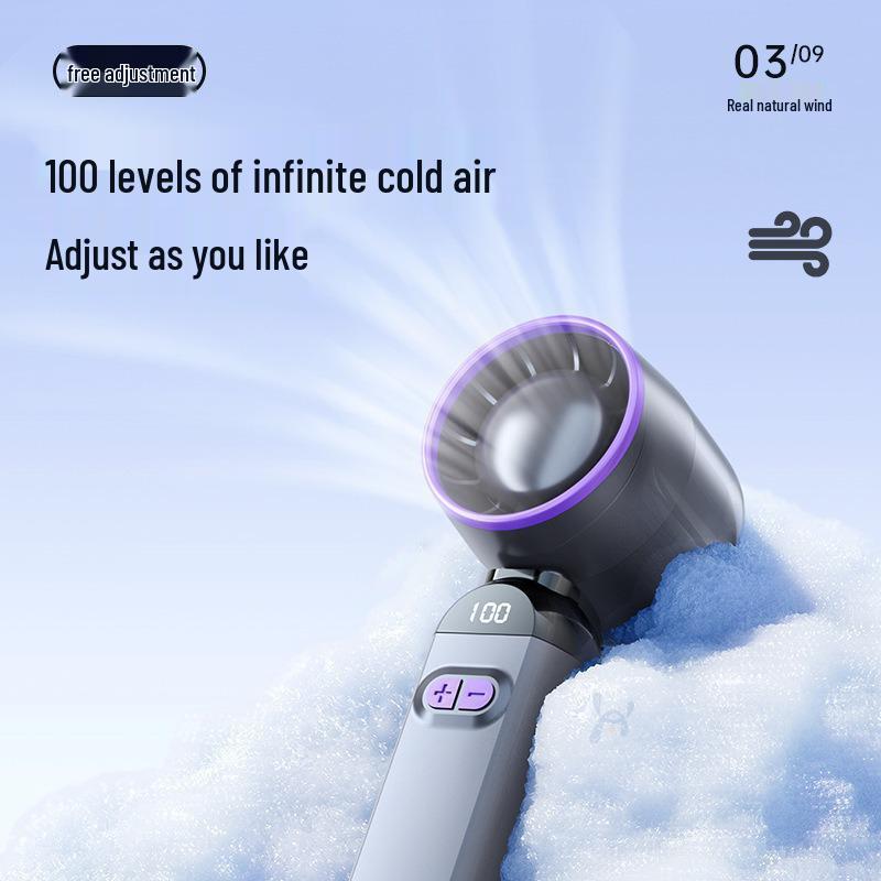 Southeast Asia F85 Turbo Foldable Handheld USB Fan with Digital Display
