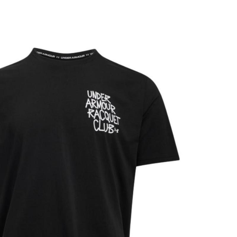 Under Armour UA Футболка свободного кроя с круглым вырезом, модная, с коротким рукавом, мужская, топы, черная 1390196-001