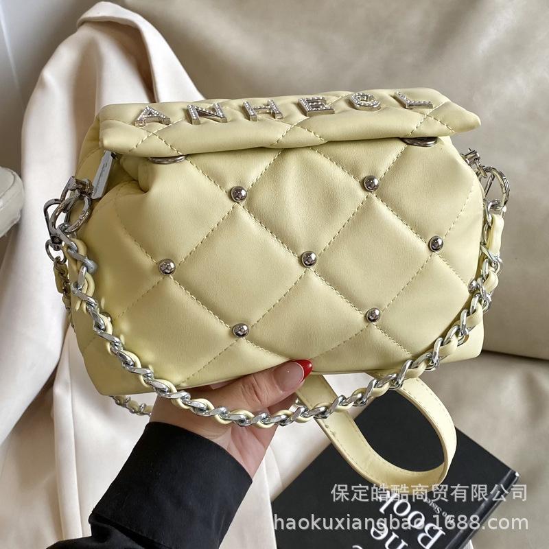 Shangxin Весенне-летняя ромбовидная женская маленькая сумка 2025 Новая модная популярная универсальная сумка через плечо сумка почтальона интернет-знаменитости