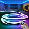 SPAHER EL Fluorescent Tube LED Strip Light, AC100V, RGB, Waterproof, 2024 New Development, Neon Light Remote Control, Dimmable, Color Adjustable,