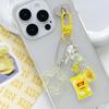 Vintage Snack Charm Keychain Retro Jelly And Chips Design Resin Keyring Cute Accessory For Bags Gift Idea